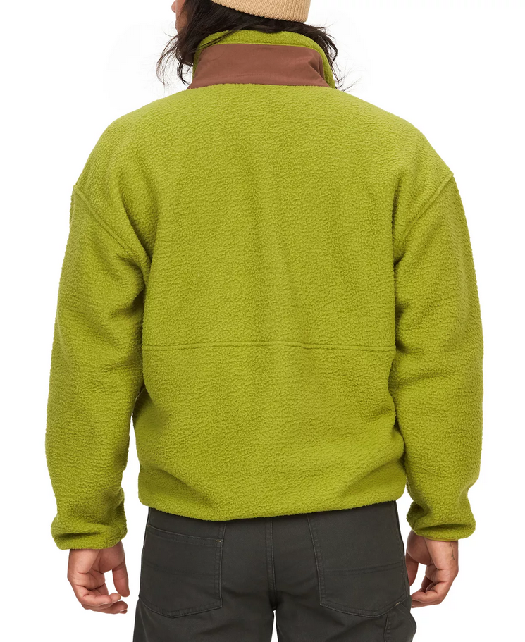 Marmot Mens 94 ECO Embroidered Logo Half Zip Fleece Jacket Cilantro Green 2XL
