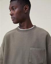COTTON ON COTTON ON Mens Oversized Fleece Pullover Sweatshirt Jungle Khaki Small
