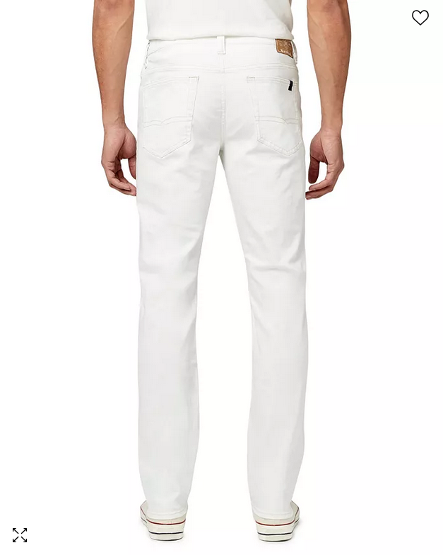 Buffalo David Bitton Mens Straight Six Authentic Jeans Pure White 32x  32