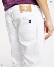 Buffalo David Bitton Mens Straight Six Authentic Jeans Pure White 32x  32