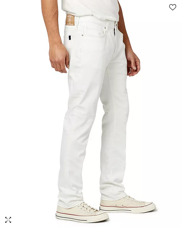 Buffalo David Bitton Mens Straight Six Authentic Jeans Pure White 32x  32