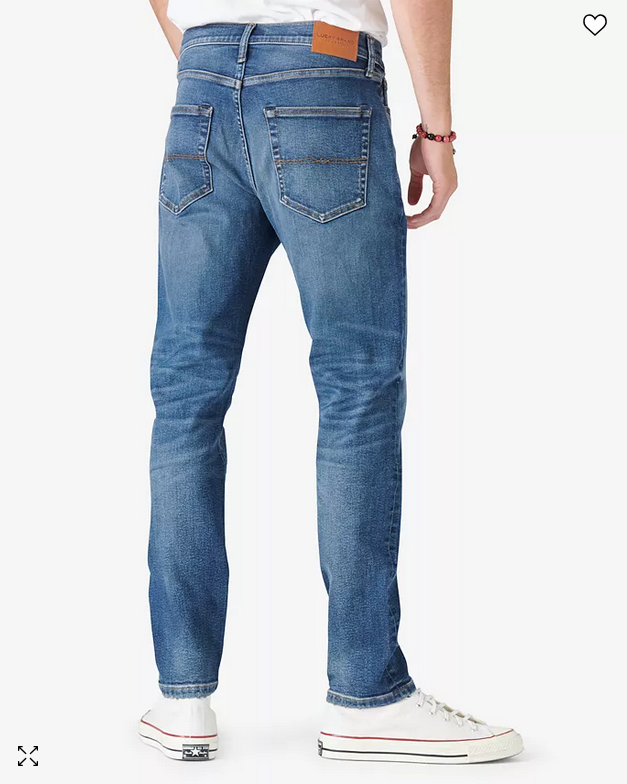 Lucky Brand Mens 411 Athletic Taper Stretch Jeans Kerrwood Blue 36 x 32