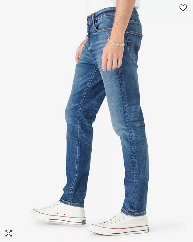 Lucky Brand Mens 411 Athletic Taper Stretch Jeans Kerrwood Blue 36 x 32