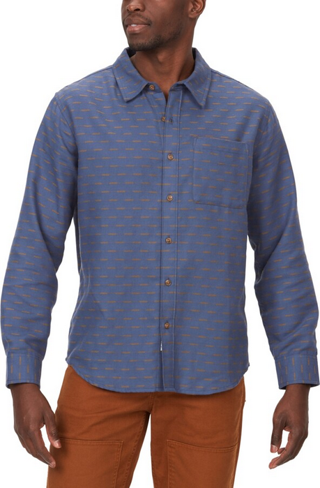 Marmot Mens Fairfax Classic Fit Button Down Shirt Stormhazel Blue Small