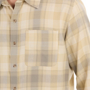 Marmot Mens Fairfax Classic Fit Plaid Button Down Shirt Light Oak Yellow Medium