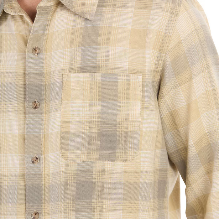 Marmot Mens Fairfax Classic Fit Plaid Button Down Shirt Light Oak Yellow Medium
