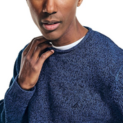 Nautica Men's Rolled Crewneck Sweater Union Blue XL
