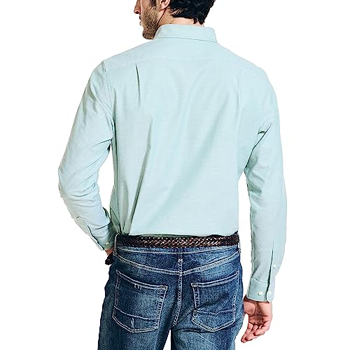 Nautica Mens Oxford Button Down Shirt Coastal Pine Green Small