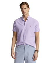Polo Ralph Lauren Mens Classic Fit Short Sleeve Oxford Shirt Large Purple