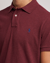 Polo Ralph Lauren Mens Classic Fit Mesh Polo Shirt Spring Wine Heather Small