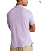 Polo Ralph Lauren Mens Classic Fit Mesh Polo Shirt Pastel Purple Medium