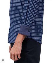 ConStruct Mens Slim Fit Performance Button Down Shirt Blue XL