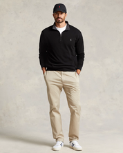 Polo Ralph Lauren Men's Big & Tall Estate Rib Quarter Zip Sweater 2LT 2XLT Black