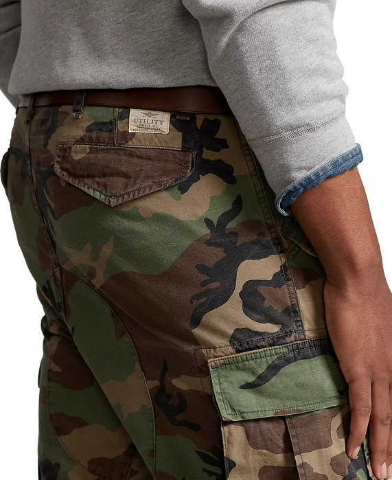 Polo Ralph Lauren Mens Big Tall Cargo Jogger Pants Camo Green Combo 44 X 32