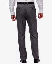 Haggar Mens Classic fit Dress Pants 36 / 32 Charcoal Grey Solid Stretch