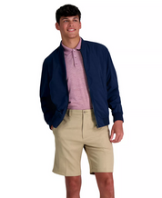 Haggar Mens Modern fit Casual Shorts 40 Beige Solid
