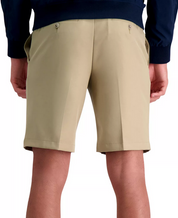 Haggar Men's Cool 18 PRO Flat Front Classic Fit 9.5" Shorts Khaki 40