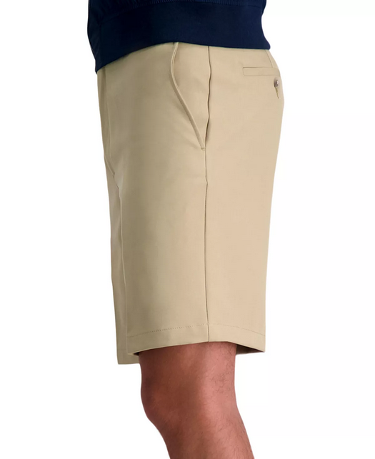 Haggar Mens Modern fit Casual Shorts 40 Beige Solid