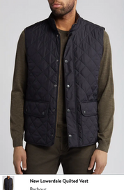 Barbour Lowerdale Mens Quilted Vest Navy XL