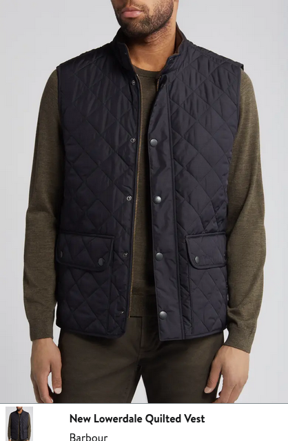 Barbour Lowerdale Mens Quilted Vest Navy XL