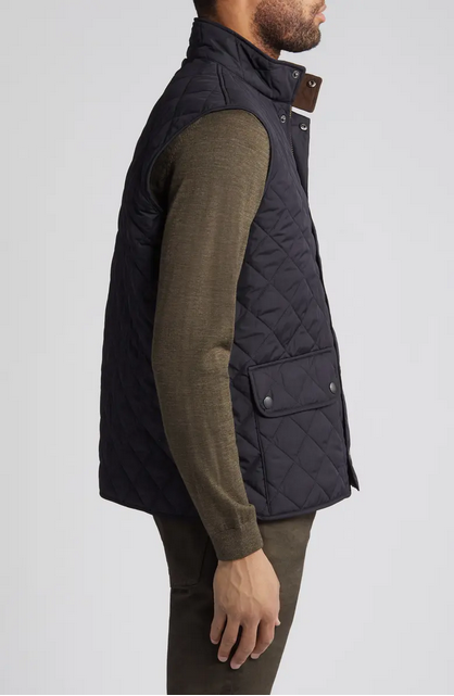 Barbour Lowerdale Mens Quilted Vest Navy XL