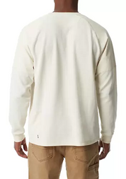 BASS OUTDOOR Men's Thermal Raglan Sleeve Henley Shirt Antique White XL