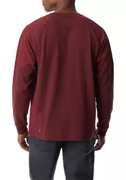 Bass Outdoor Men's Thermal Raglan Long Sleeve Henley T Shirt Red Large