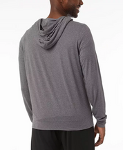 32 Degrees Men's Quick Dry Hooded Full Zip Pajama Sleep Jacket Grey