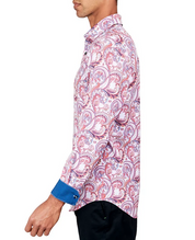 Society of Threads Men's Regular Fit Non Iron Button Up Shirt Pink Small