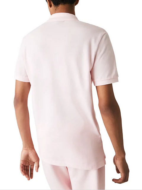 Lacoste Men's Slim Fit Short Sleeve Ribbed Polo Shirt Flamingo Pink 2XL