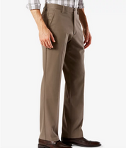 Dockers Mens Easy Stretch Straight Fit Dress Pants Dark Pebble Brown 33 x 30