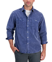 Tommy Bahama Men's Coastline Corduroy Button Down Shirt Blue 2XL