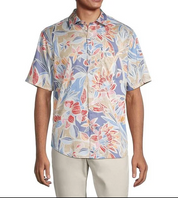 Tommy Bahama Mens Tortola Paloma Floral Button Down Shirt Dockside Blue XL