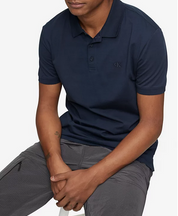 Calvin Klein Mens Classic fit Short Sleeve Polo Shirt XL Sapphire Blue Solid