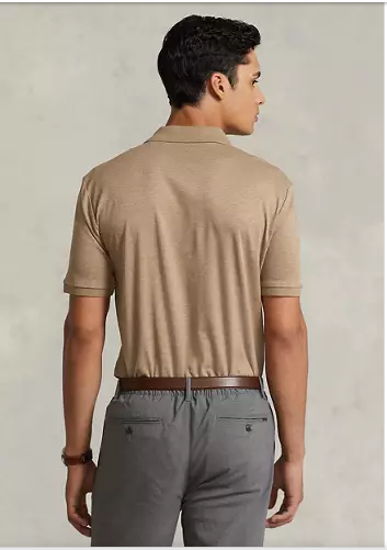 Polo Ralph Lauren Men Classic fit Short Sleeve Polo Shirt XXL Brown Solid