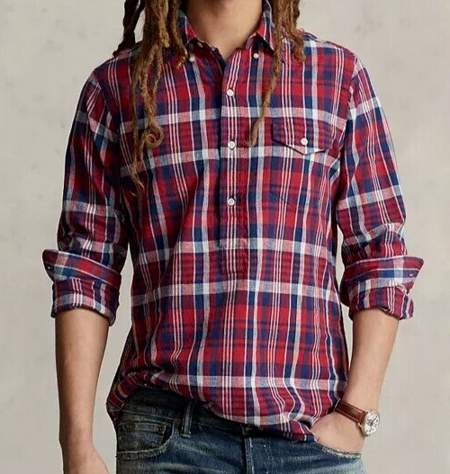 Polo Ralph Lauren Mens Cotton Classic Fit Button Down Shirt Venetian Red  2XL