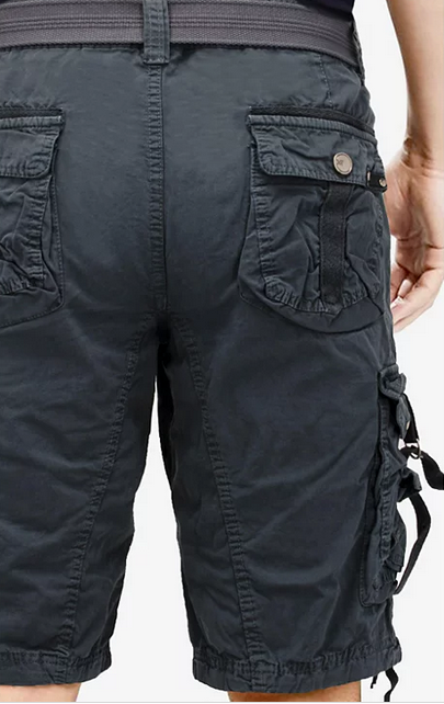 X-Ray Mens 12.5" Inseam Cargo Shorts Steel Grey 42