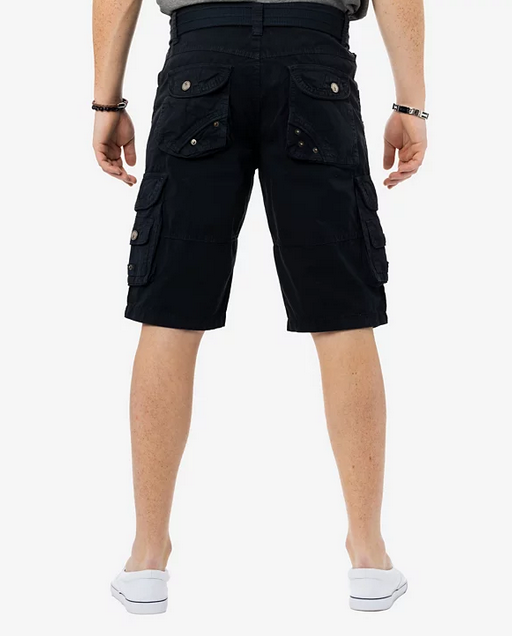 X-Ray Men's Belted Double Pocket 12.5" Cargo Shorts Navy 34
