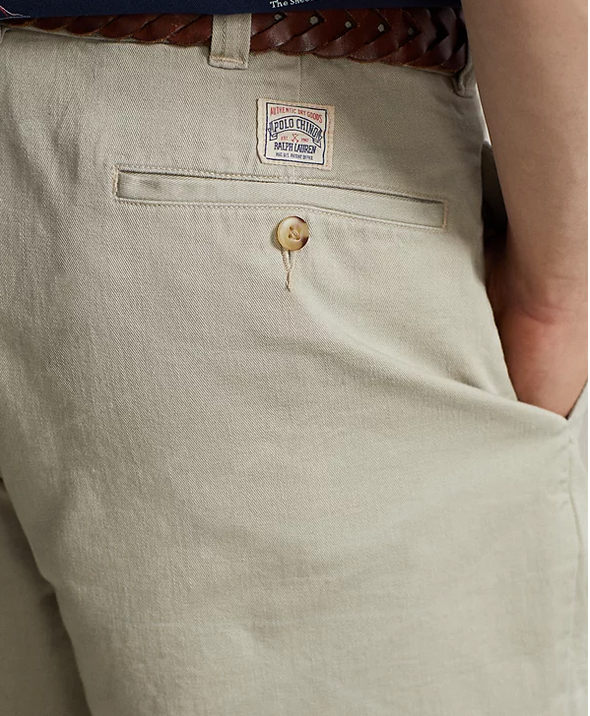Polo Ralph Lauren Mens 6" Burroughs Relaxed Fit Chino Shorts Khaki 32 Cut Offs