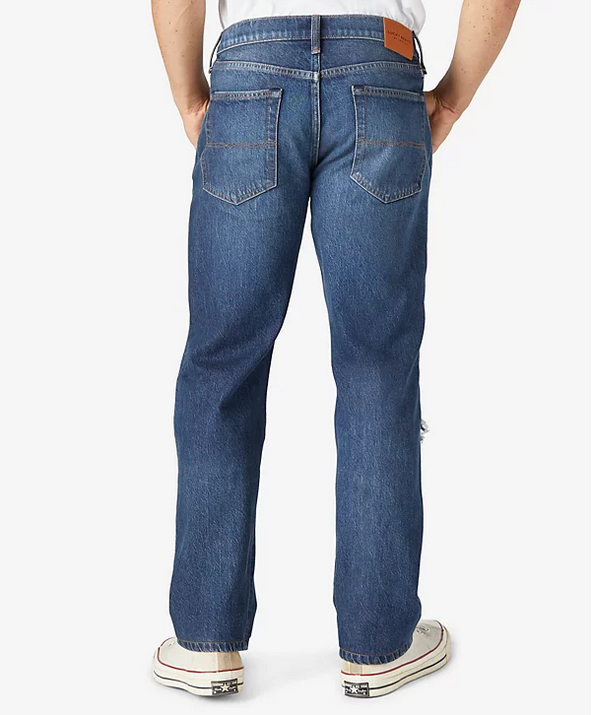 Lucky Brand Mens 363 Distress Taper Jeans Curtis Blue 32 x 32