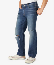 Lucky Brand Mens 363 Distress Taper Jeans Curtis Blue 32 x 32