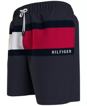Tommy Hilfiger Men's Big & Tall Signature Flag Swim Trunks  Blue 2XL