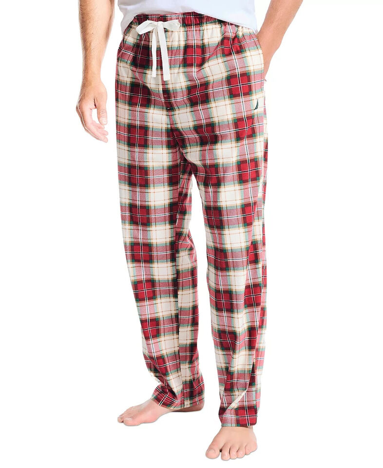 Nautica Men Regular fit Pants Pajamas Large Red