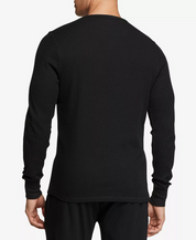 Tommy Hilfiger Mens Waffle Knit Long Sleeve Thermal Shirt Black Medium