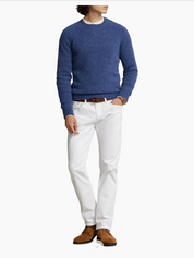 Polo Ralph Lauren Mens Wool Alpaca Blend Crewneck Sweater Rustic Navy Large