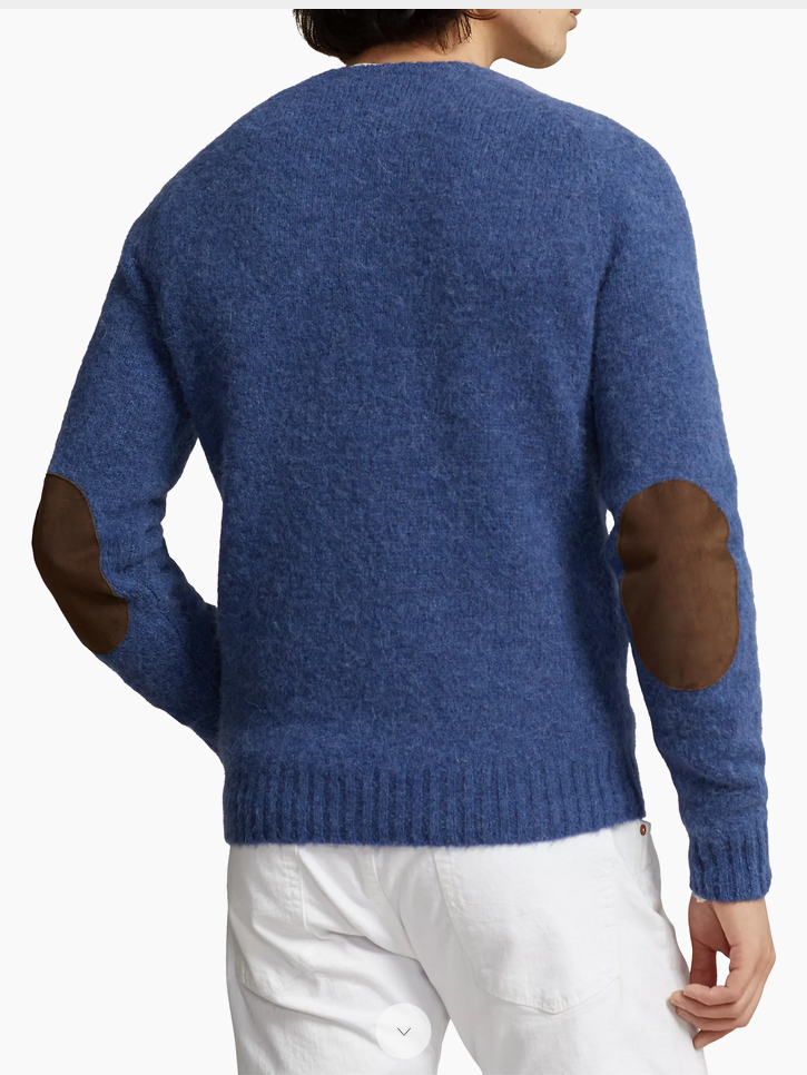 Polo Ralph Lauren Mens Wool Alpaca Blend Crewneck Sweater Rustic Navy XL
