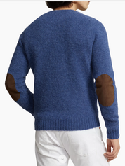 Polo Ralph Lauren Mens Wool Alpaca Blend Crewneck Sweater Rustic Navy Medium