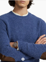 Polo Ralph Lauren Mens Wool Alpaca Blend Crewneck Sweater Rustic Navy Medium