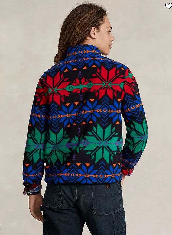 Polo Ralph Lauren Men's Snowflake Brushed Fleece Pullover Sweatshirt Blue  2XL