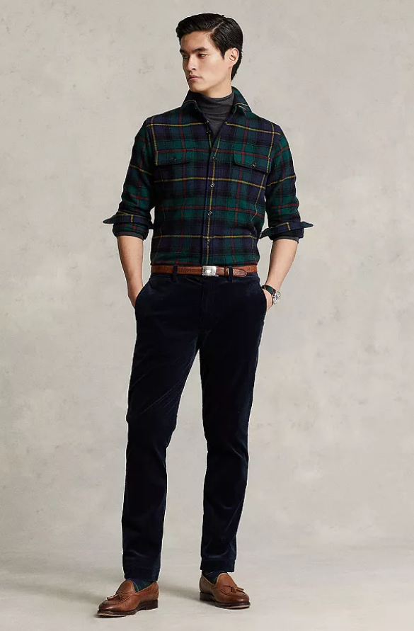 Polo Ralph Lauren mens the Polo Tartan Button Down Workshirt Green Large